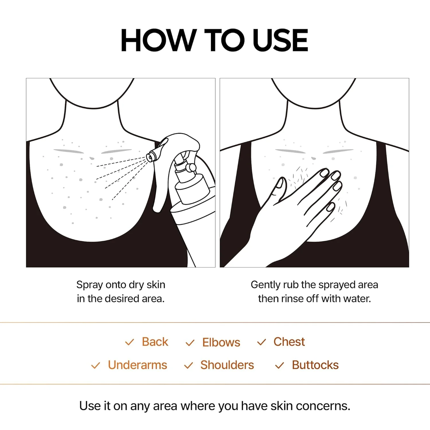 Peel Shot Keratin Care Kojic Acid Turmeric Spray 200ml Pore Clearing Exfoliating Formula-XDX