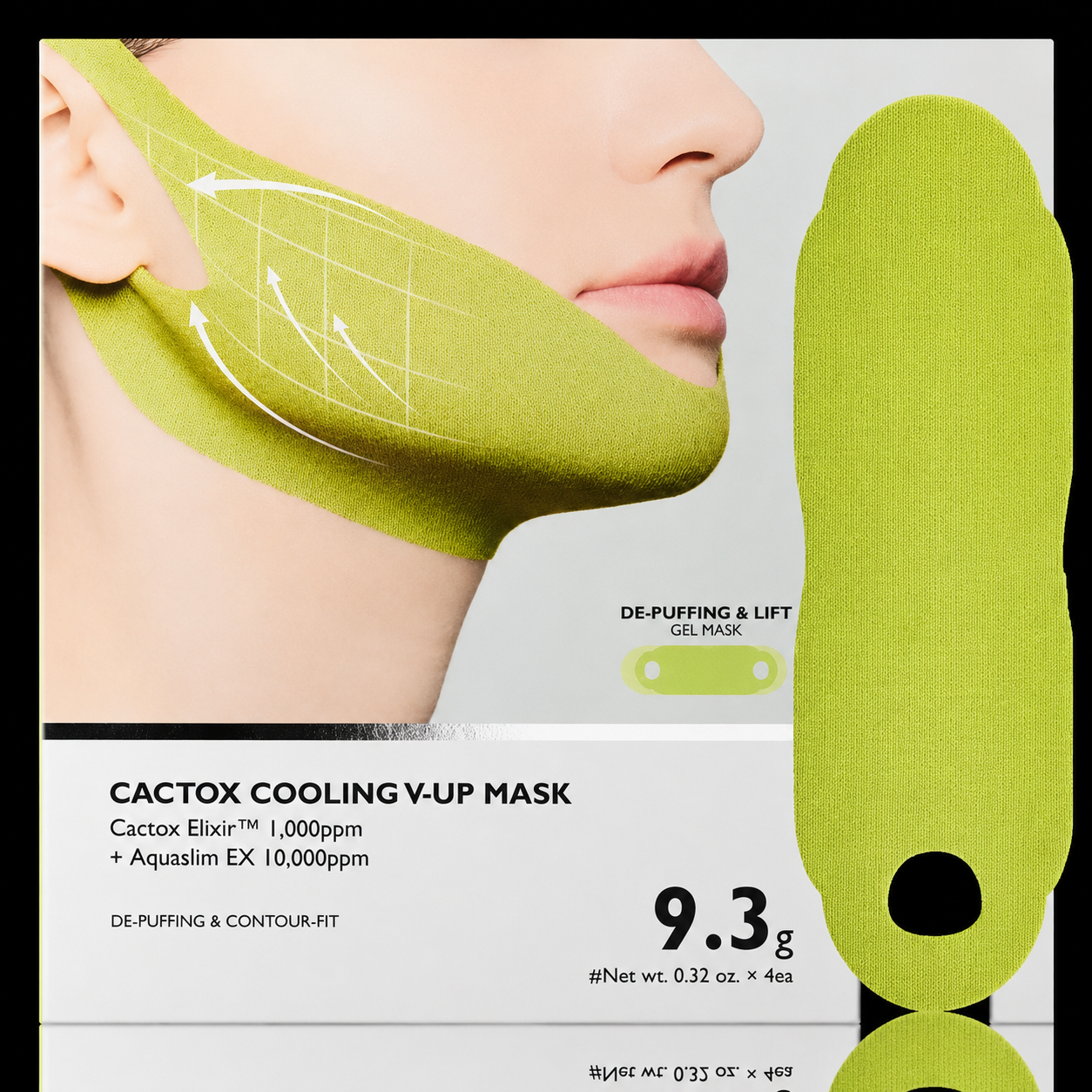 Cooling V-Line Lifting Band with Cactus Cooling Reduce Puffiness & Pore Tightening for Visible Pore Care Skin Repair