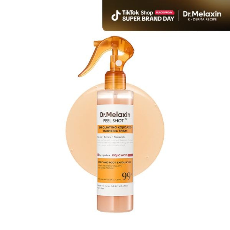 Peel Shot Keratin Care Kojic Acid Turmeric Spray 200ml Pore Clearing Exfoliating Formula-XDX