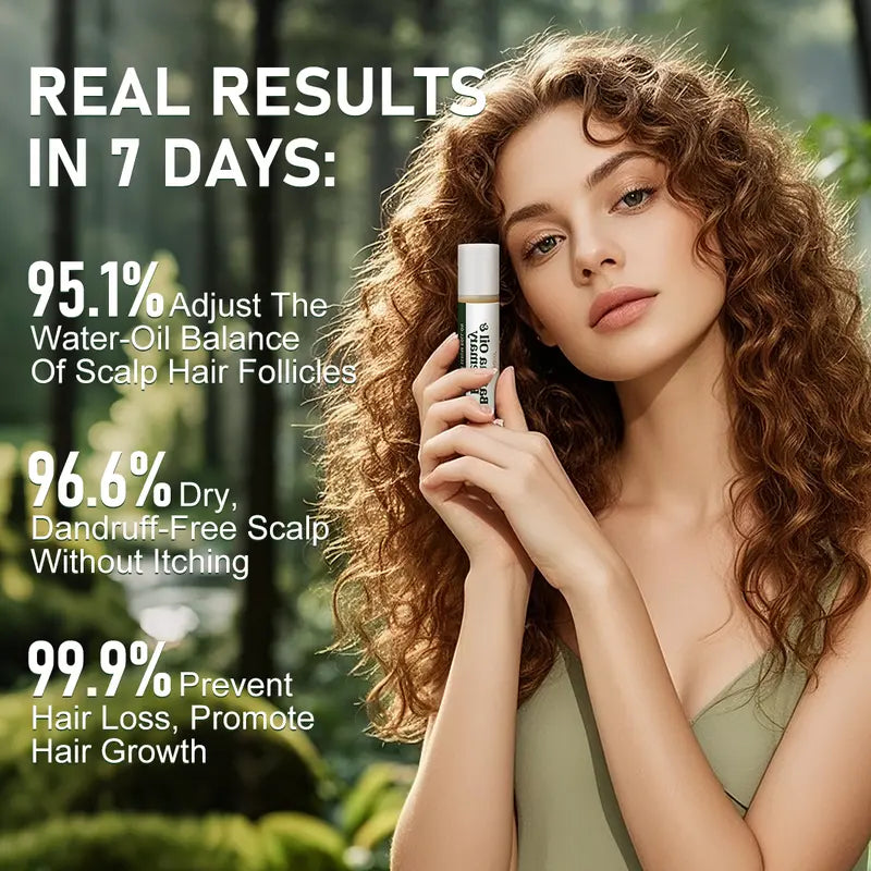 FUNZOO Hair Growth Serum Roll-On with Batana Oil & Rosemary for Scalp Care - Nourishing & Hair Regrowth Formula - 20ml