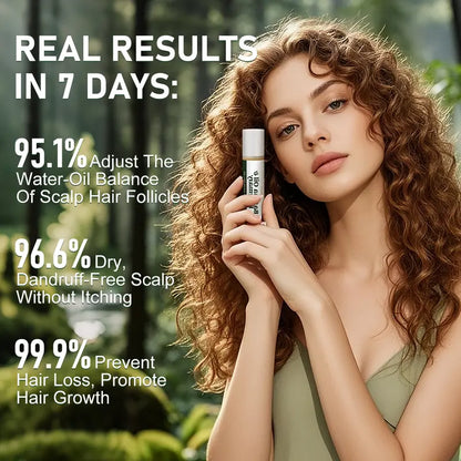 FUNZOO Hair Growth Serum Roll-On with Batana Oil & Rosemary for Scalp Care - Nourishing & Hair Regrowth Formula - 20ml