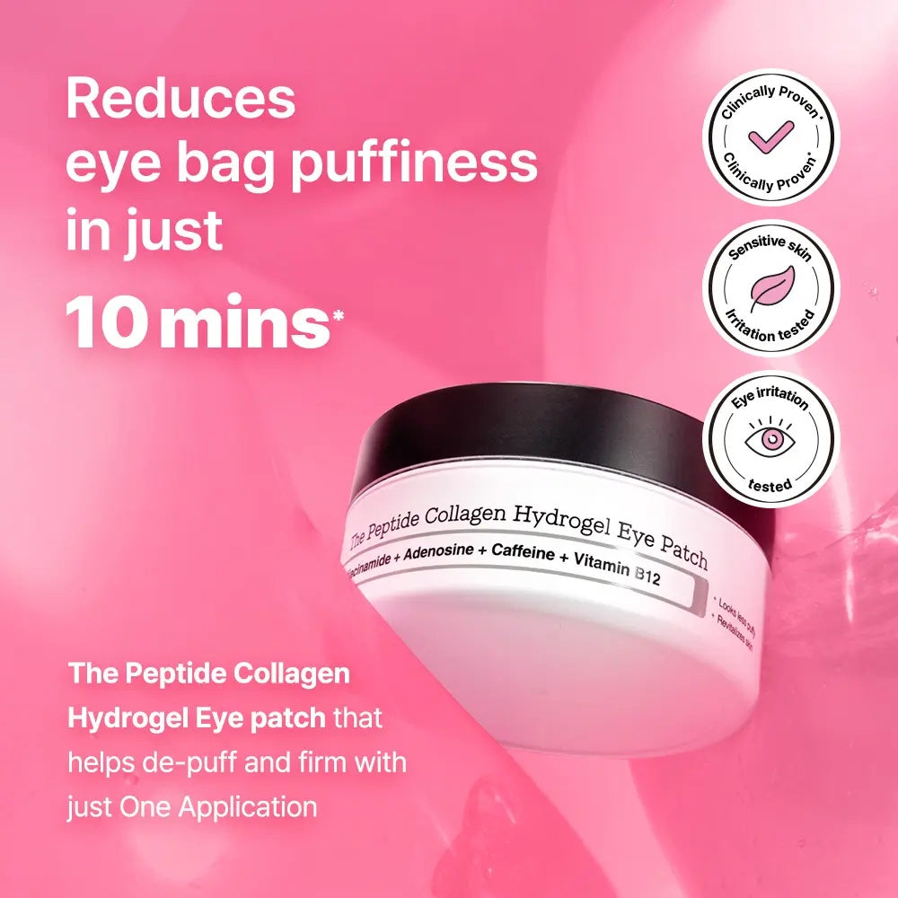 The Peptide Collagen Hydrogel Eye Patch 60 Patches Reduce Puffiness Hydrate Under-Eye Bags in 10 Minutes-XDX