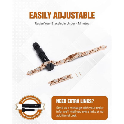 Jecanori Copper Bracelets for Women , Pure Copper Magnetic Bracelet with 3500 Gauss Effective Magnets Outdoorfun