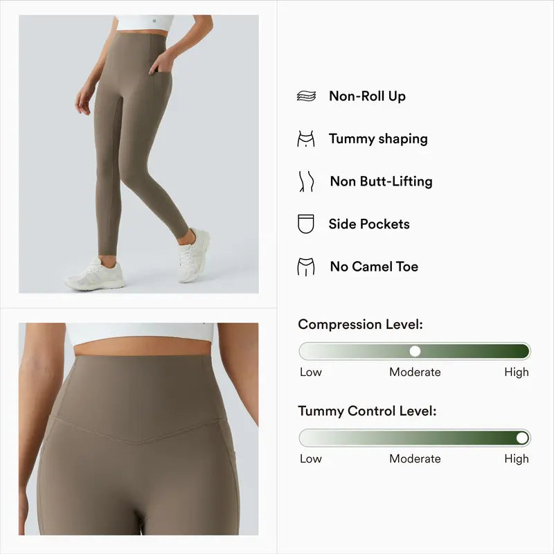 Alisanda®  High Waisted Tummy Control Pocket Shaping Training Leggings-XDX